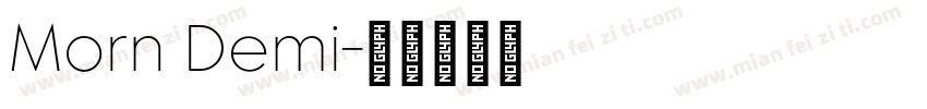 Morn Demi字体转换